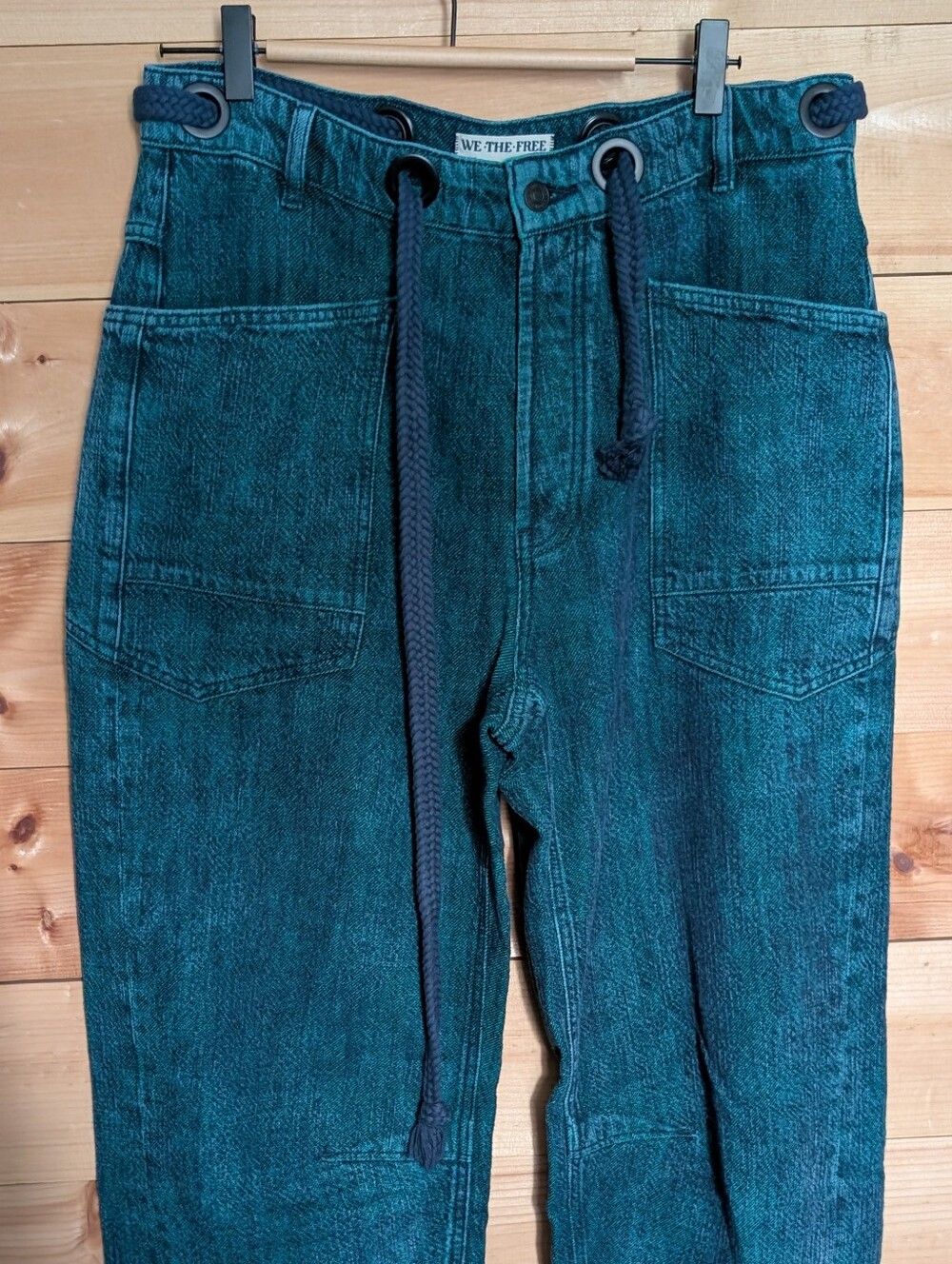 We The Free Green/Blue Moxies *Sample Piece *28 nwot - Picture 3 of 3